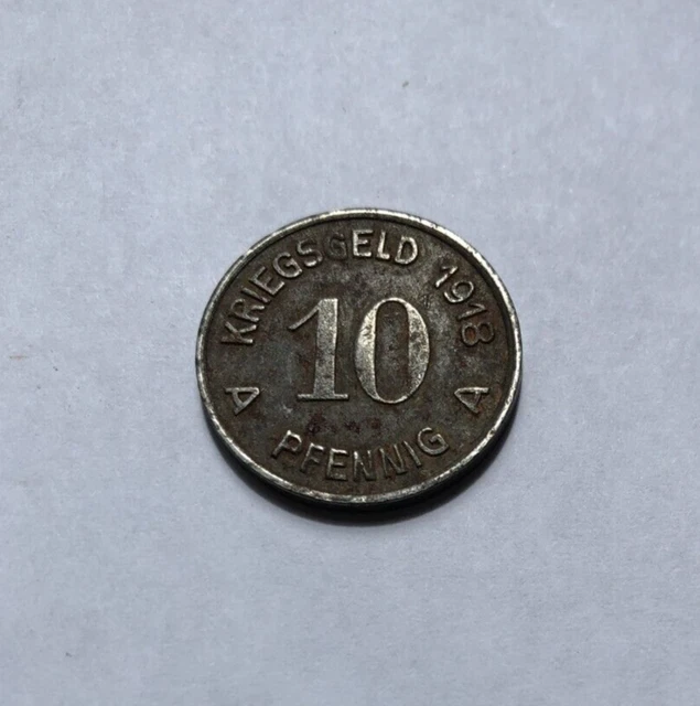 1918 Lüdenscheid (Westfalen) Stadt  10 Pfennig Notgeld Iron Coin Funck# 309.2