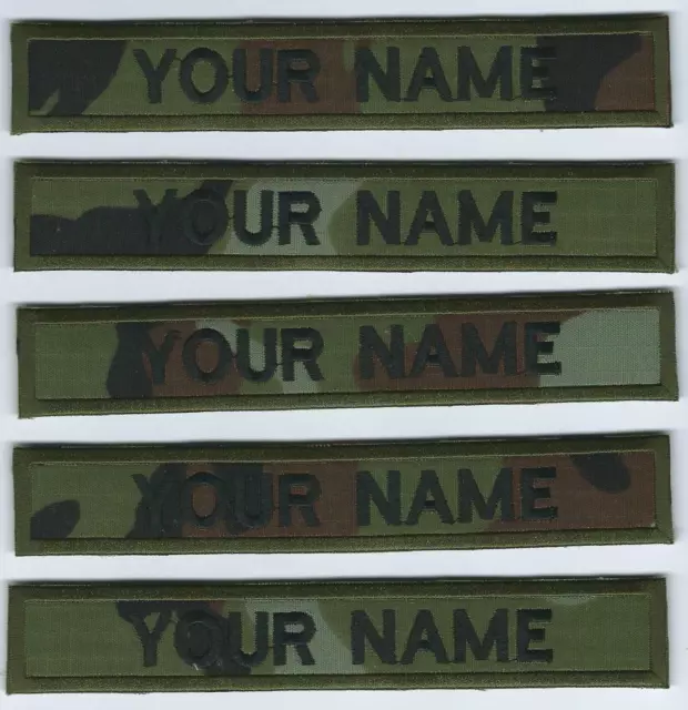 DPM Irish Defence Forces Camouflage X 5 Name Strips Ireland Military Insignia