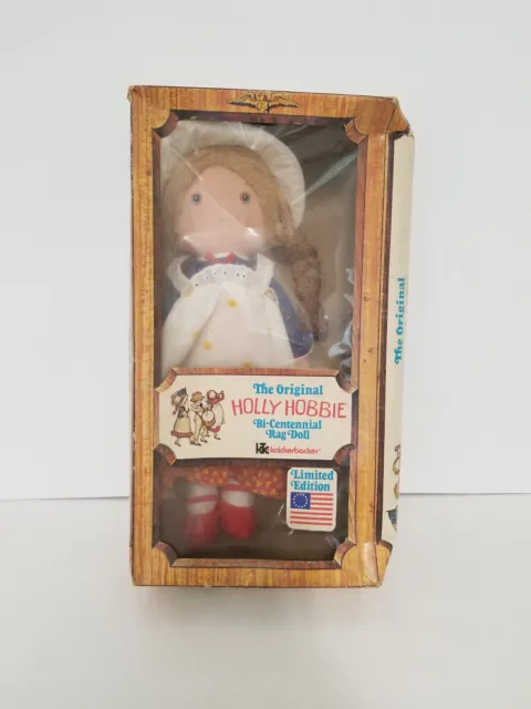 Vintage 1976 Holly Hobbie Knickerbocker Rag Doll Bi-Centennial 12" 3435 Limited
