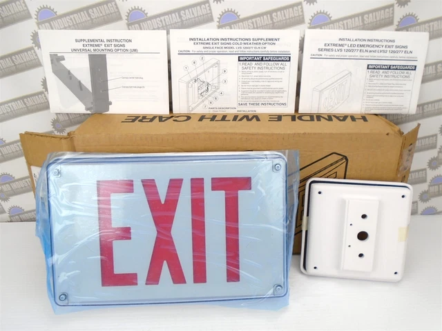 LITHONIA LIGHTING - LV S W 1 R 120/277 EL N UM CW - WHITE EXIT SIGN - Extreme 4X