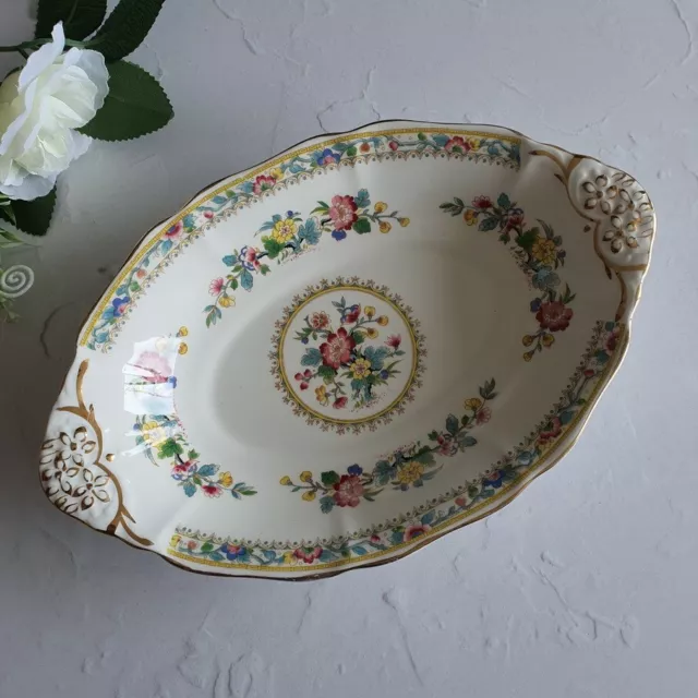 Foley Bone China Ming Rose Bone China Oval Dish Made in England Excellent