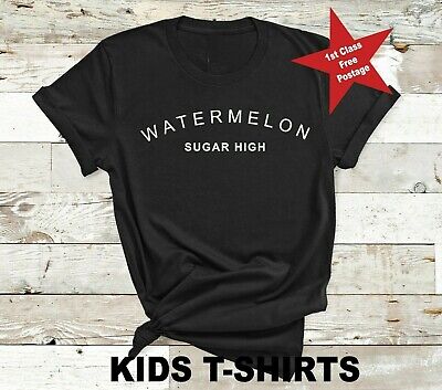 Anguria SUGAR High-Kids T Shirt Harry stili di musica adolescente Top Nero Bianco