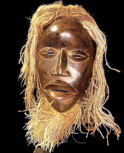 African Art mask Home Décor carved wooden mask Dan Tribe Dan mask-6611