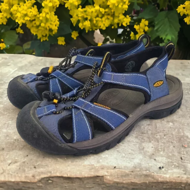 Keen Venice H2 Women's Waterproof Sport Sandals Blue Nylon Hiking Trail Size 7.5