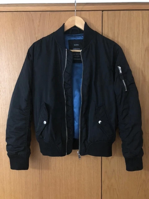 Bershka black bomber online jacket
