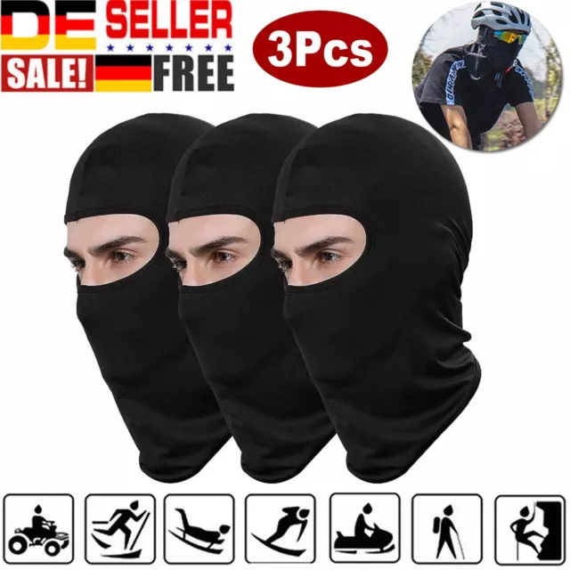 3X Winter Motorrad Sturmhaube Sturmmaske Skimaske Balaclava Kopfhaube Skimütze