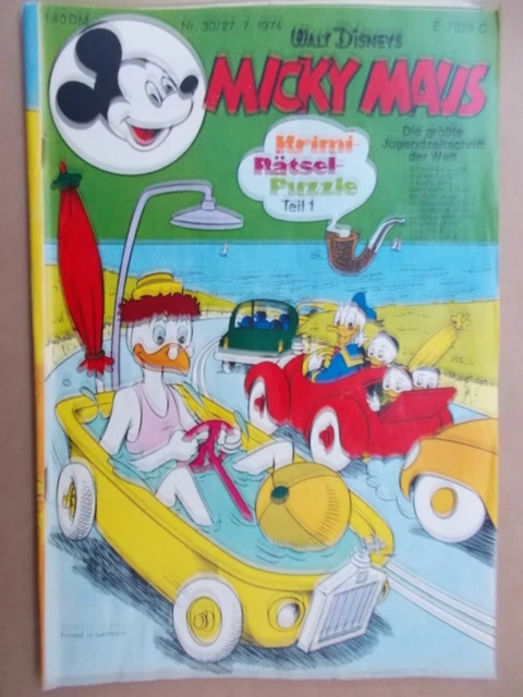 Comics, Hefte, MICKY MAUS, Band Nr. 30/1974 , ohne Beilage, Walt Disney, Ehapa