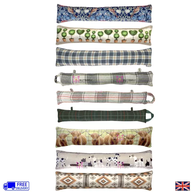 Tapestry Draught Excluder Cushion Door Patterned Fabric Home Draught Proofing