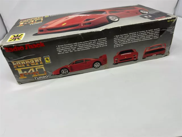 Radio Shack Ferrari F40 Battery Operated RC Car Vintage 1980’s NO Remote Receipt 2