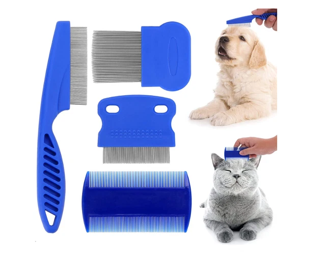 Cat Dog Flea Comb Pet Tear Stain Remover Comb Set Pet Dog Cat Grooming Comb