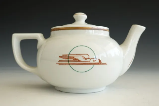 Antique VTG Union Pacific Railroad China Porcelain Tea - Coffee Pot Streamliner 2