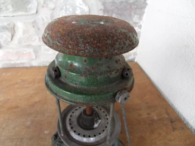 Vintage Bialaddin 300X  Paraffin Lamp in Green No Glass.