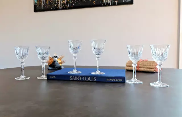 Tommy cristal Saint Louis. 6 verres à vin de Porto. H13,9cm.