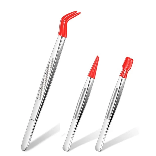 Juego de 3 pinzas con puntas de goma pinzas recubiertas de PVC, goma G1U7