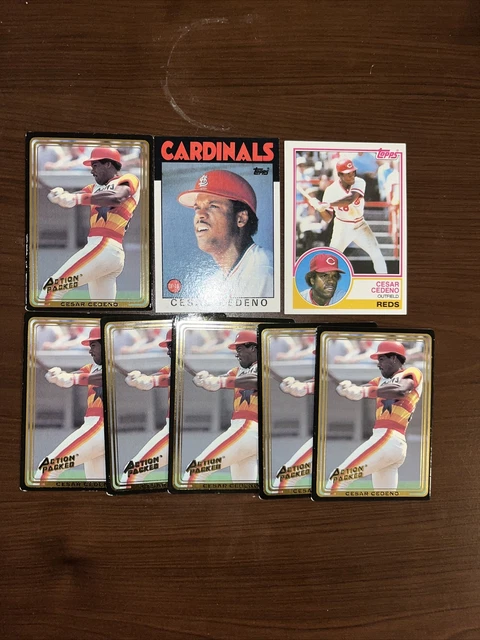 Cesar Cedeno Lot of 8 Astros, Cardinals, Reds 3 Different Cards Base