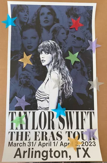 TAYLOR SWIFT THE Eras Tour 2023 Official Venue Poster Arlington Texas