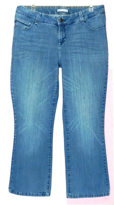 LEE Perfect Fit Denim Blue Jeans Bootcut Stretch Women's Plus Size 18s Inseam 30