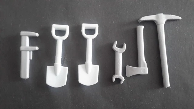 Lot De 14 Accessoires Playmobil Chantier - Personnages, Outils, Dynamite, Neuf