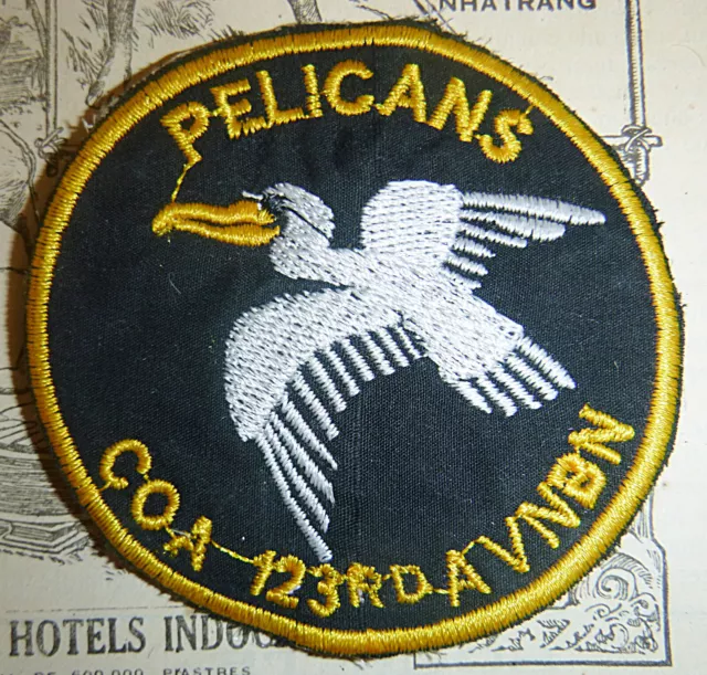 PELICANS - Patch - A Company - 123rd Aviation - Helicopter - Vietnam War - W.670