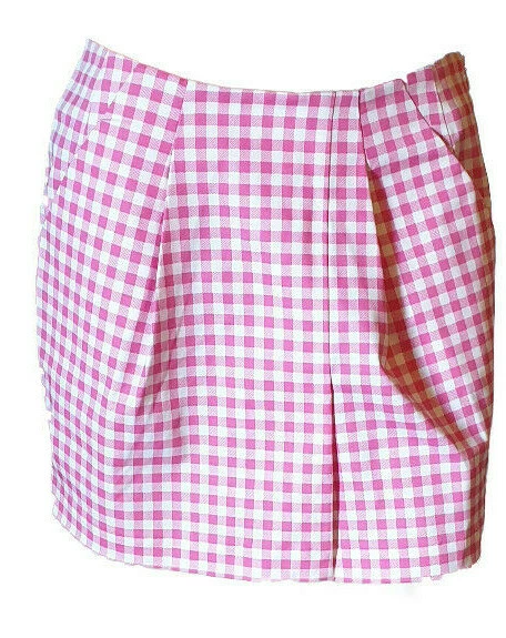 Gonna Corta Minigonna Spacco Avanti Sexy Tasche QuadrI  Donna Fucsia REPLAY S M