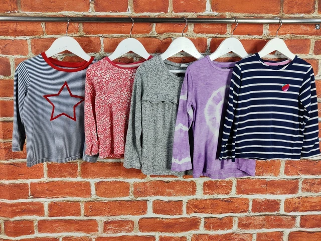 T-SHIRT TOP A MANICHE LUNGHE BAMBINA PACCHETTO ETÀ 3-4 ANNI GAP NEXT ecc SET CASUAL 104CM