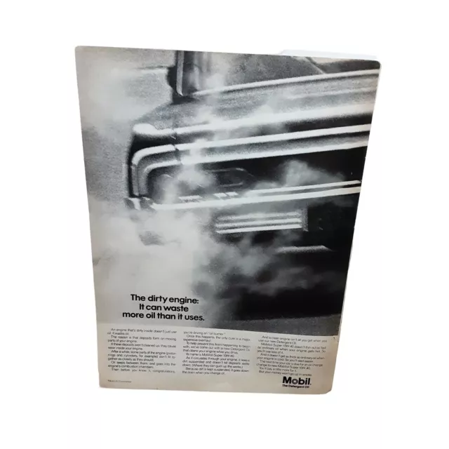 1967 Mobil Detergent Motor Oil Vintage Original Print ad
