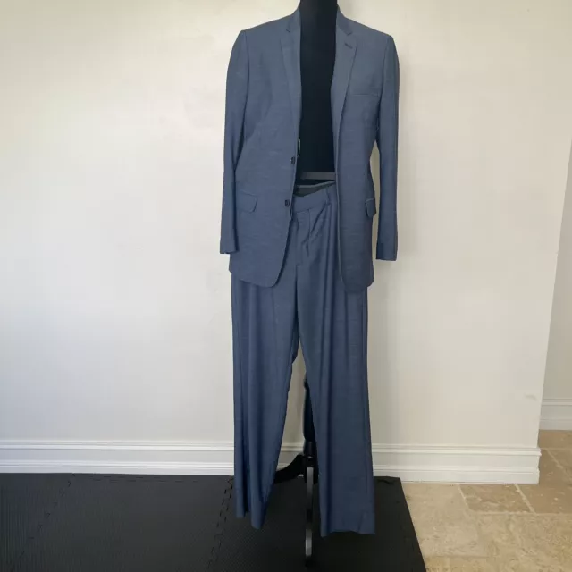 Giacca abito normale blu Calvin Klein 3 pezzi S18 e pantaloni e camicia S16 2
