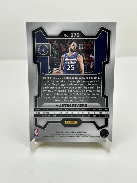 2023-24 PANINI PRIZM Austin Rivers Minnesota Timberwolves #278 $1.00 ...