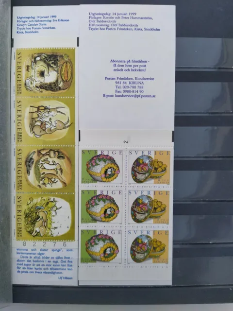 Schweden 40 Briefmarken postfrisch Sverige Brev Jahrgang 1999 wie Originalbilder