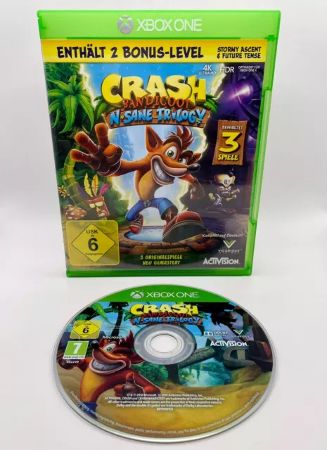 Crash Bandicoot N. Sane Trilogy (Microsoft Xbox One, 2018) TOP ZUSTAND OVP