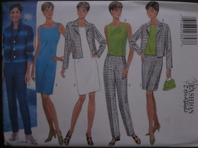 4553 UNCUT Vintage Butterick SEWING Pattern Jacket Dress Pants Skirt