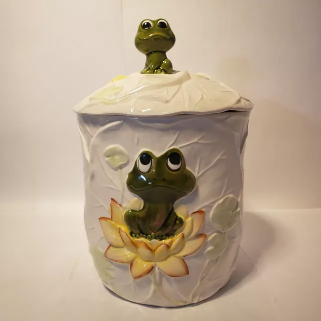 Neil the Frog Canister 10.5" Sears Roebuck and Co. 1978 Vintage Made in Japan