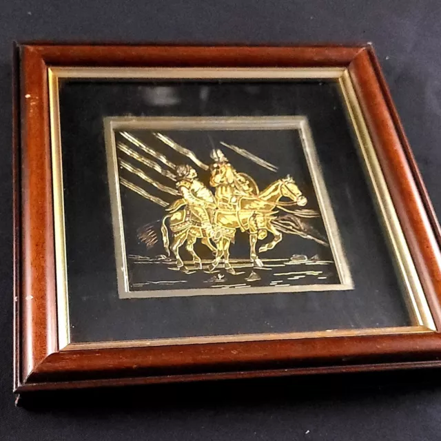 "DON QUIXOTE & SANCHO PANZA" Gold Engraving Inlay ▪︎ Vintage Damascene Art 2