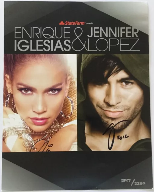 Enrique Iglesias & Jennifer Lopez 2012 Tour VIP Ticket & Autographed Poster