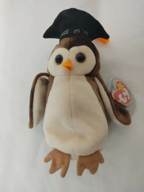 Ty Beanie Baby Wise The Graduation Owl, w/ tag, Retired, D.O.B. May 31, 1997