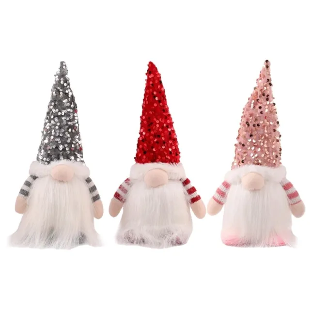 Glowing Christmas Gnome Doll with Lights Christmas Decoration for Home