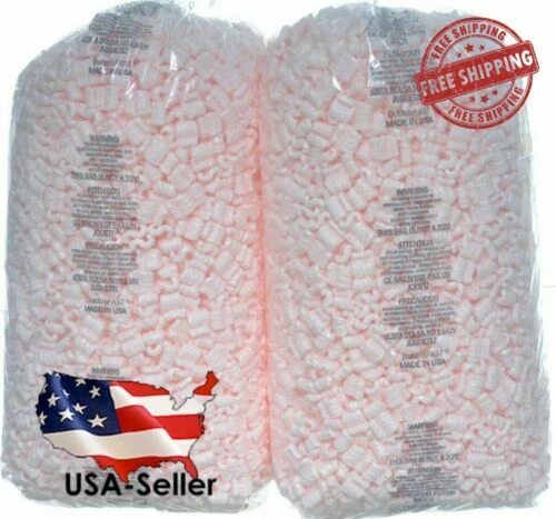 Shipping+Packing+Peanuts 7 cu ft lot 2x3.5 cu ft +Pink+Anti+Static+Popcorn