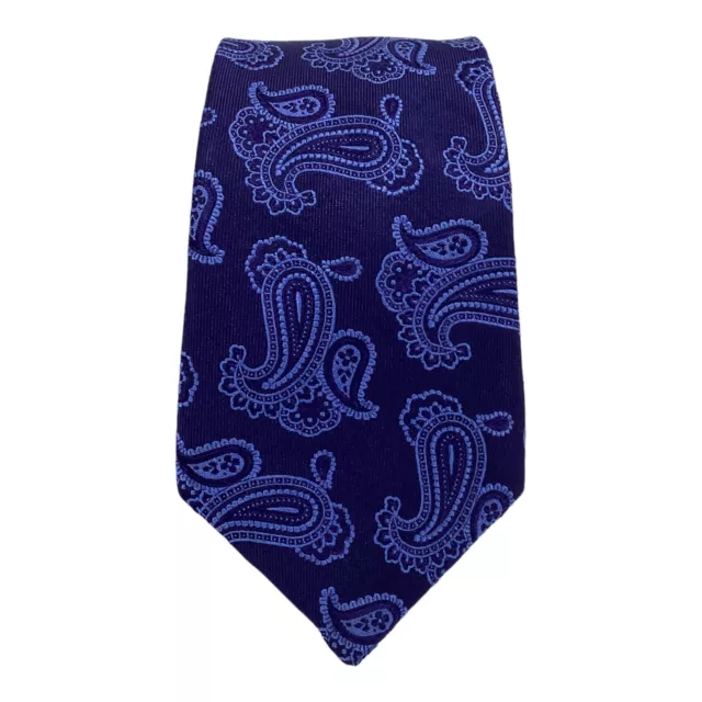 TED BAKER LONDON Blue Paisley Silk Tie Made In USA 59"-3.25" EX COND