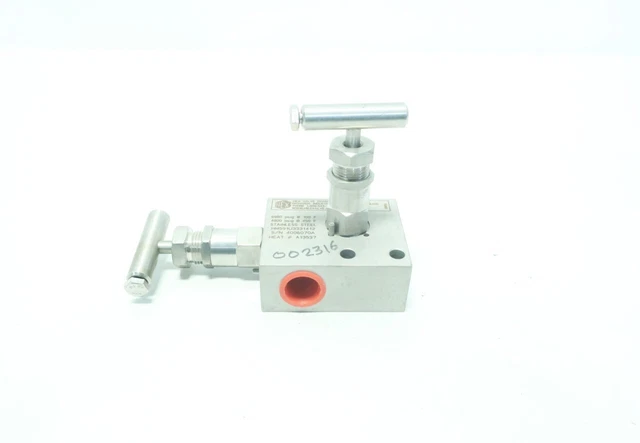 Hex Valve HM591U3331412 Stainless Instrument Manifold 4800psi