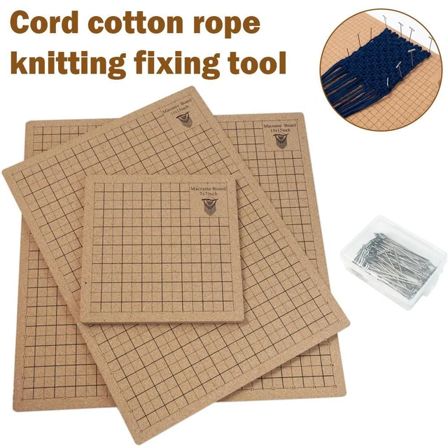 Rope Plaid Soft Pad Diy Wool Cotton Rope Weaving Fixing Board| Cork Tool X4U2