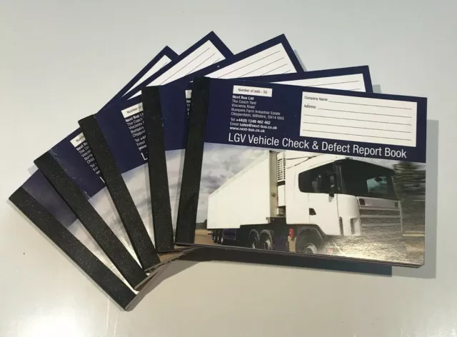 50 duplicate page Nil Defect Lorry Truck HGV Walk Around Check Book x5