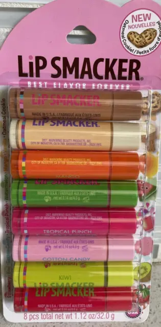 NEW Lip Smacker Original Best Flavor Holiday Lip Balm Party Pack 8 Piece
