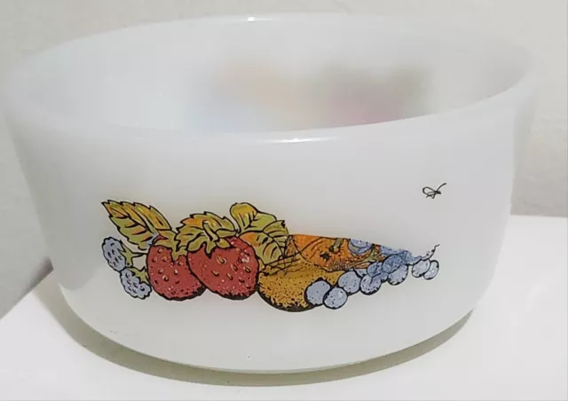 Anchor Hocking Fire King Nature's Bounty  Custard Bowl 175ml Vintage