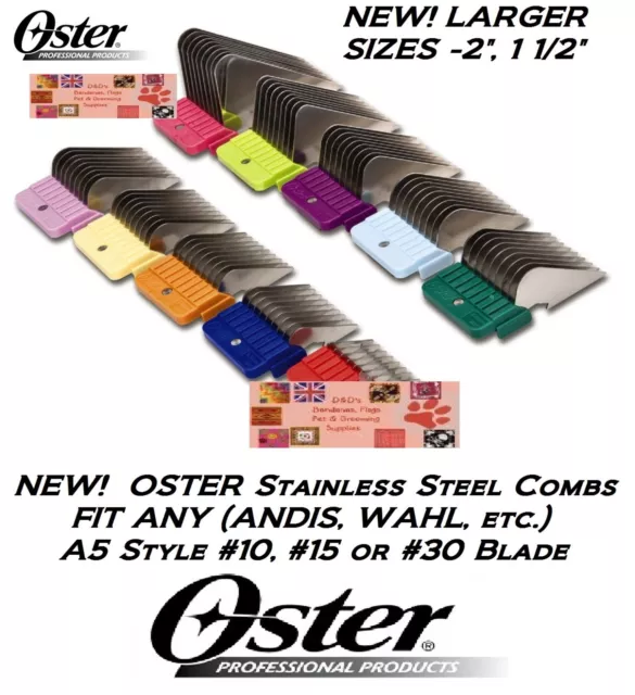 OSTER STAINLESS STEEL Universal GUARD COMB*Fit A5,Many Andis,Laube Clipper Blade