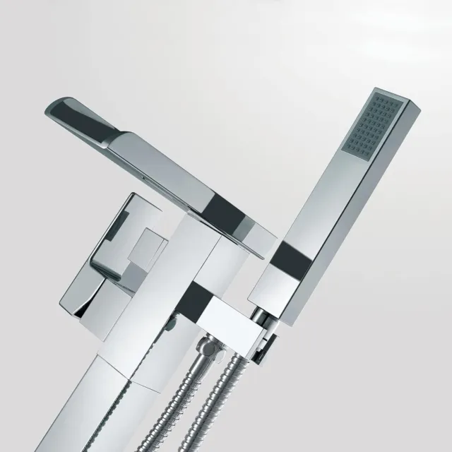 NEW OVE Decors Infinity Freestanding Faucet Bathtub Spout Polished Chrome Finish
