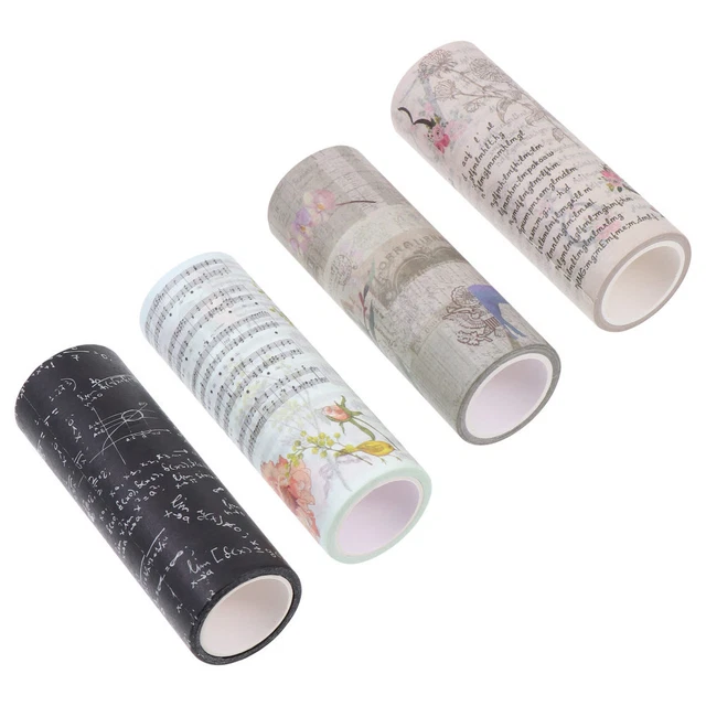 4 Rolls Ruban Washi Matériel De Collage De Poche Coffrets Cadeaux Bande