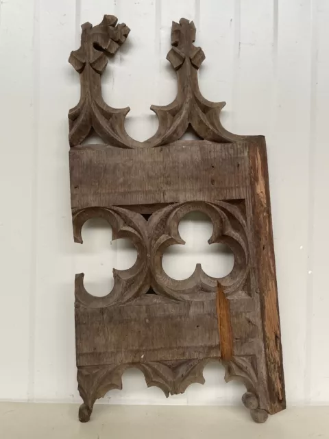 Stunning Architectural Gothic Carved panel in oak circa 1880 - nr 3 of 12