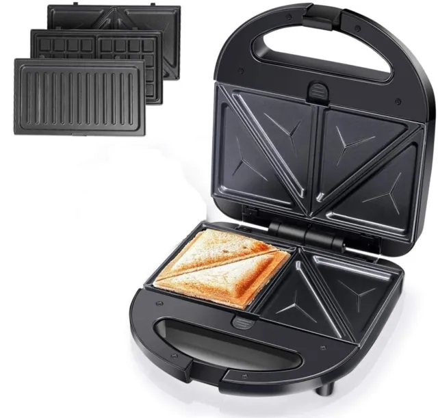 MEDION 3in1 Sandwichmaker Panini Wechselplatten Sandwichtoaster Waffeleisen