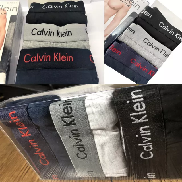 Calvin Klein Mens Boxers Trunks 3 Pack Shorts Low Rise Boxers Ck  Size S - Xl