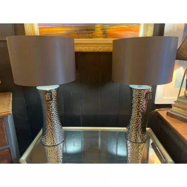 Stunning Pair of Large Bokora Table Lamps